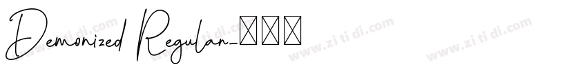 Demonized Regular字体转换
